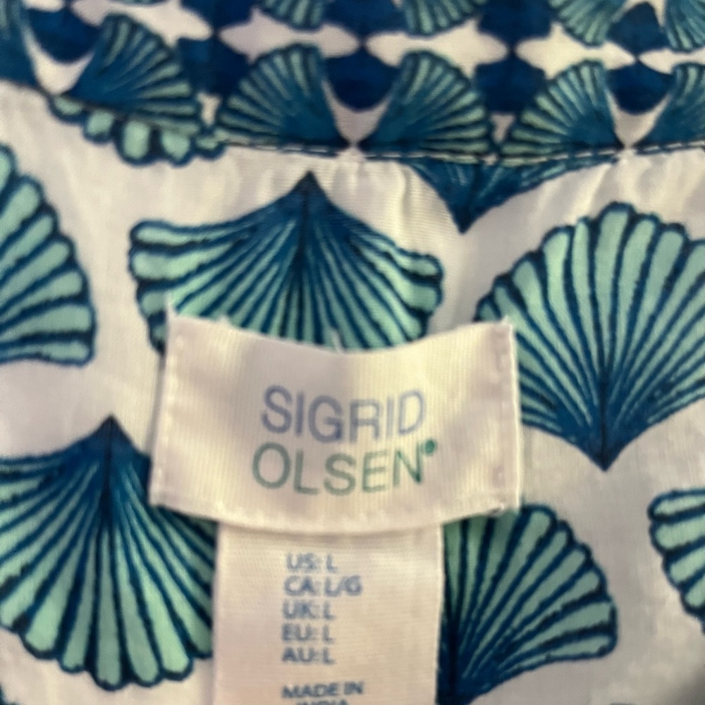 Sigrid Olsen Shell Print Tunic Top - Picture 10 of 10